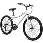 DuraLite 7 Speed 24" Kids Bike - Pearl White