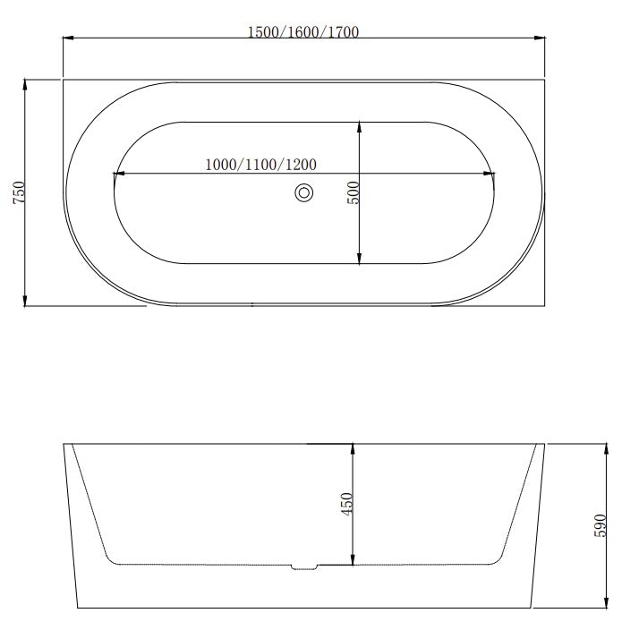 PIAZA LH Free Standing Bath Tub