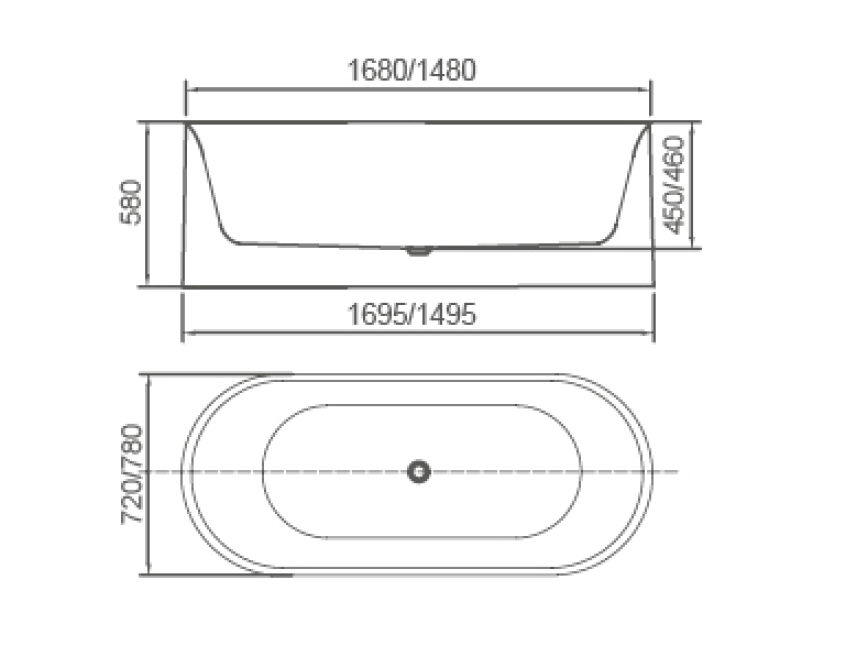 PIAZA Round Free Standing Bath Tub