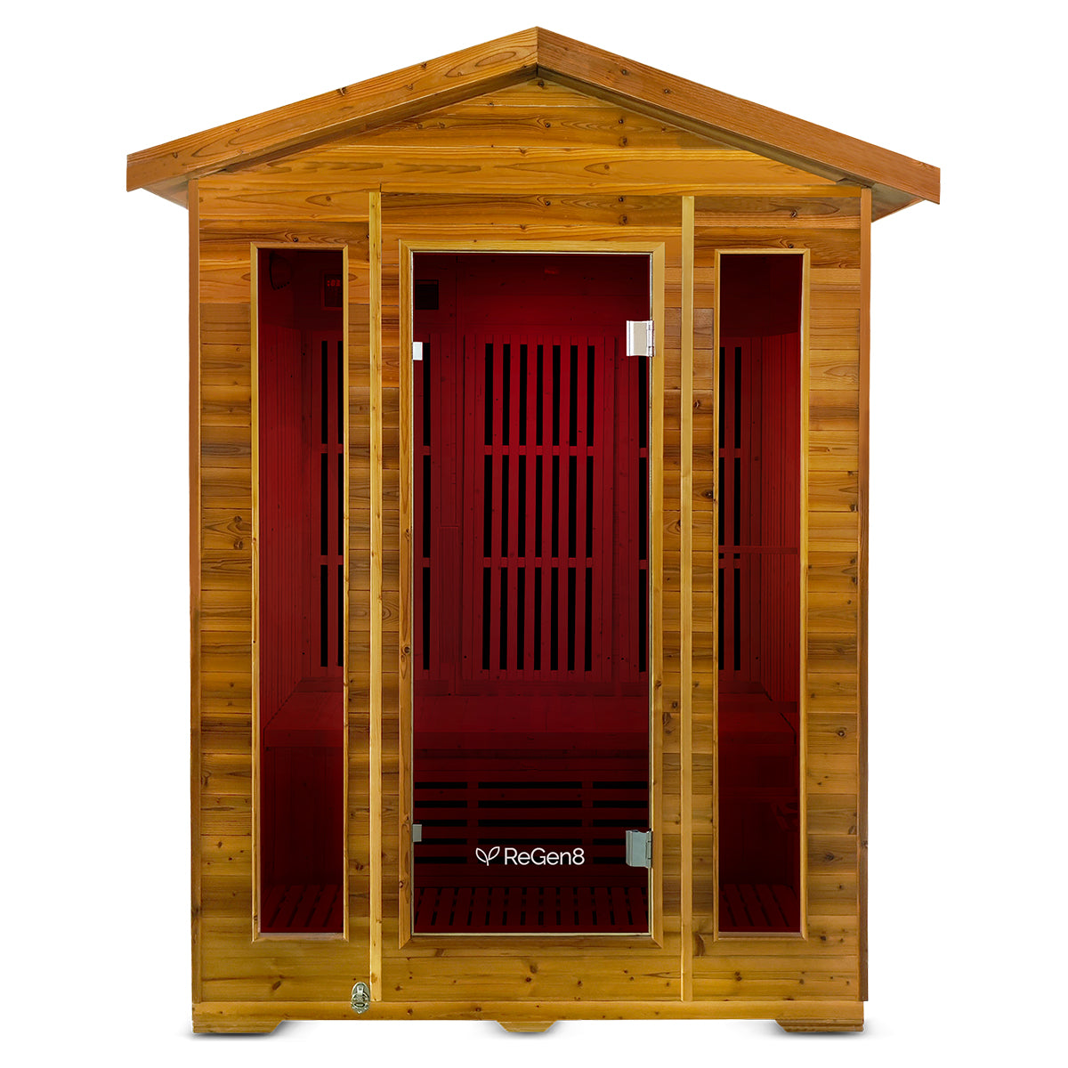 ReGen8 Trio Outdoor - 3 Person Infrared Sauna (Natural)