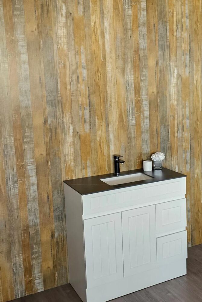 Reclaimed Oak bathroom wall panels