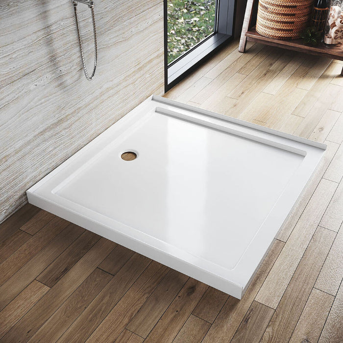 Rectangular Acrylic Fiberglass Shower Base White