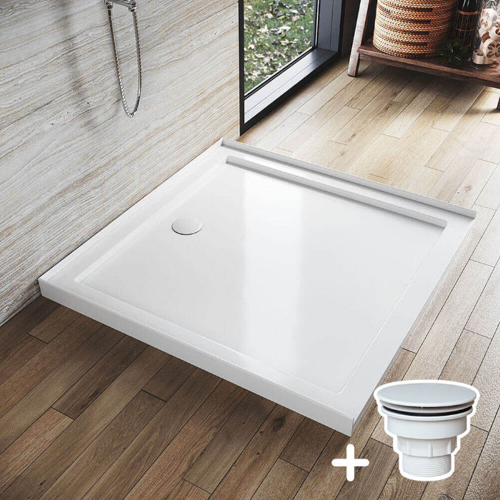 Rectangular Acrylic Fiberglass Shower Base White