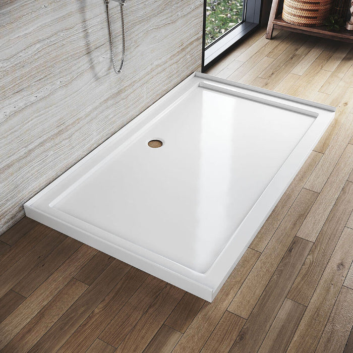 Rectangular Acrylic Fiberglass Shower Base White