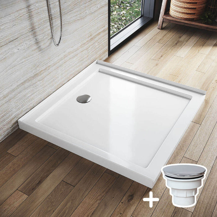 Rectangular Acrylic Fiberglass Shower Base White