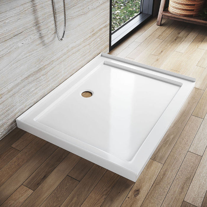 Rectangular Acrylic Fiberglass Shower Base White