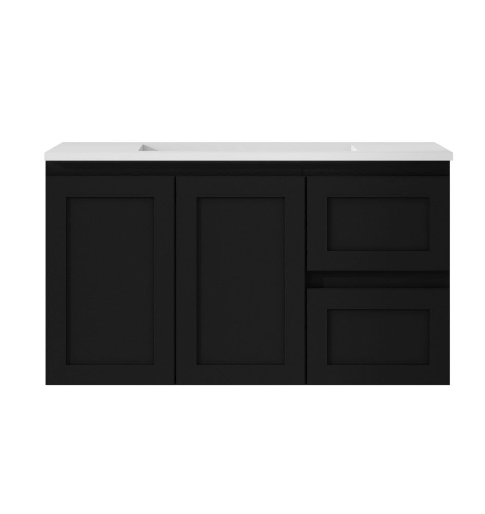 SOFIA Wall Hung vanity MATTE BLACK