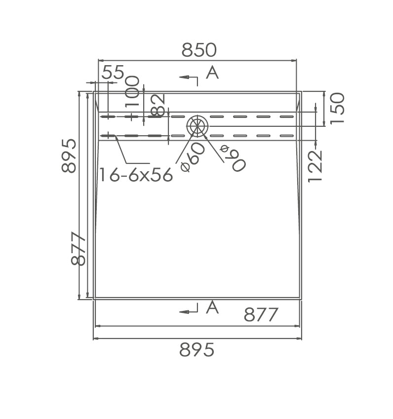 SMC Tile Tray with Channel