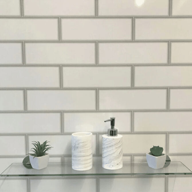 Subway Tile look wet walls