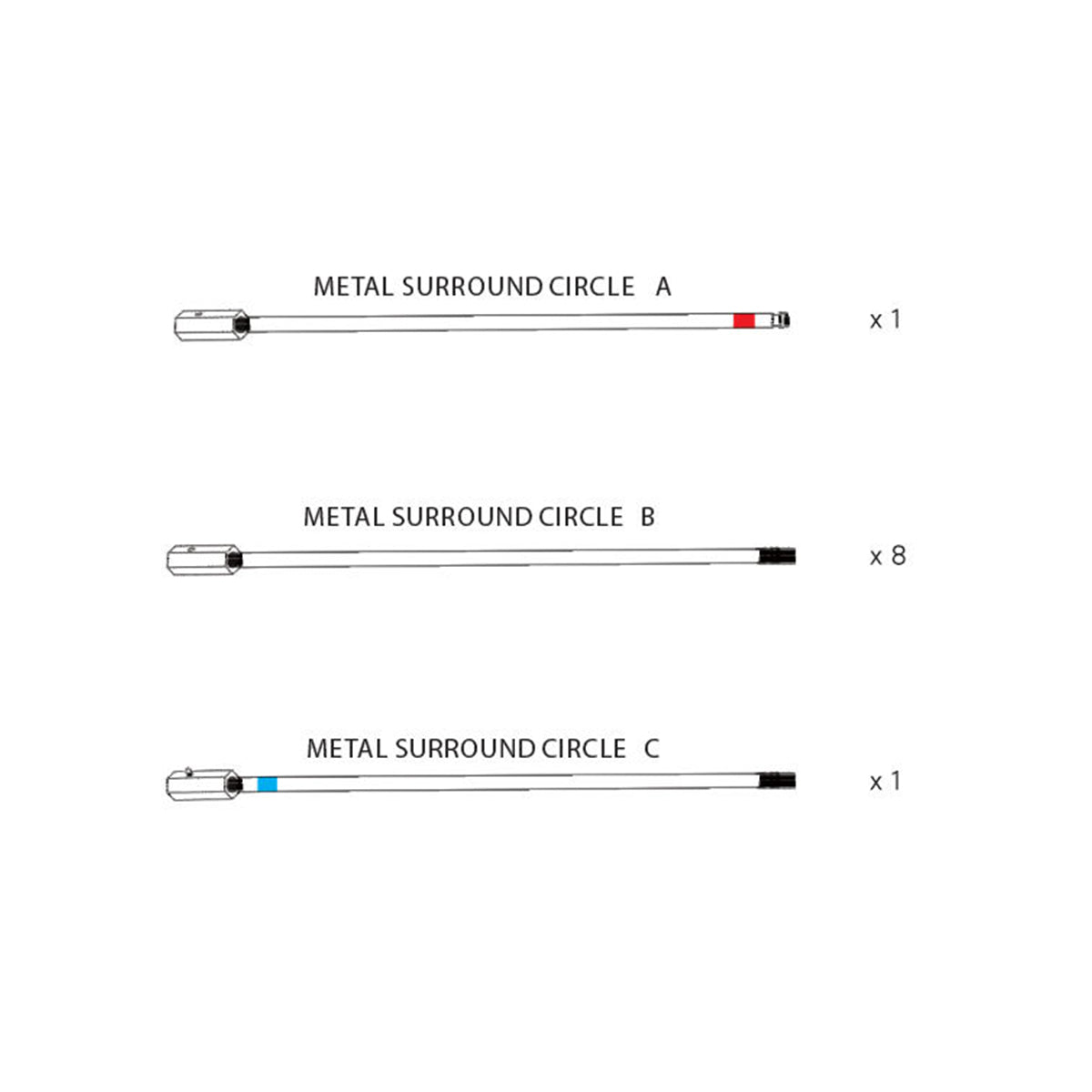10ft Steel Net Ring Set