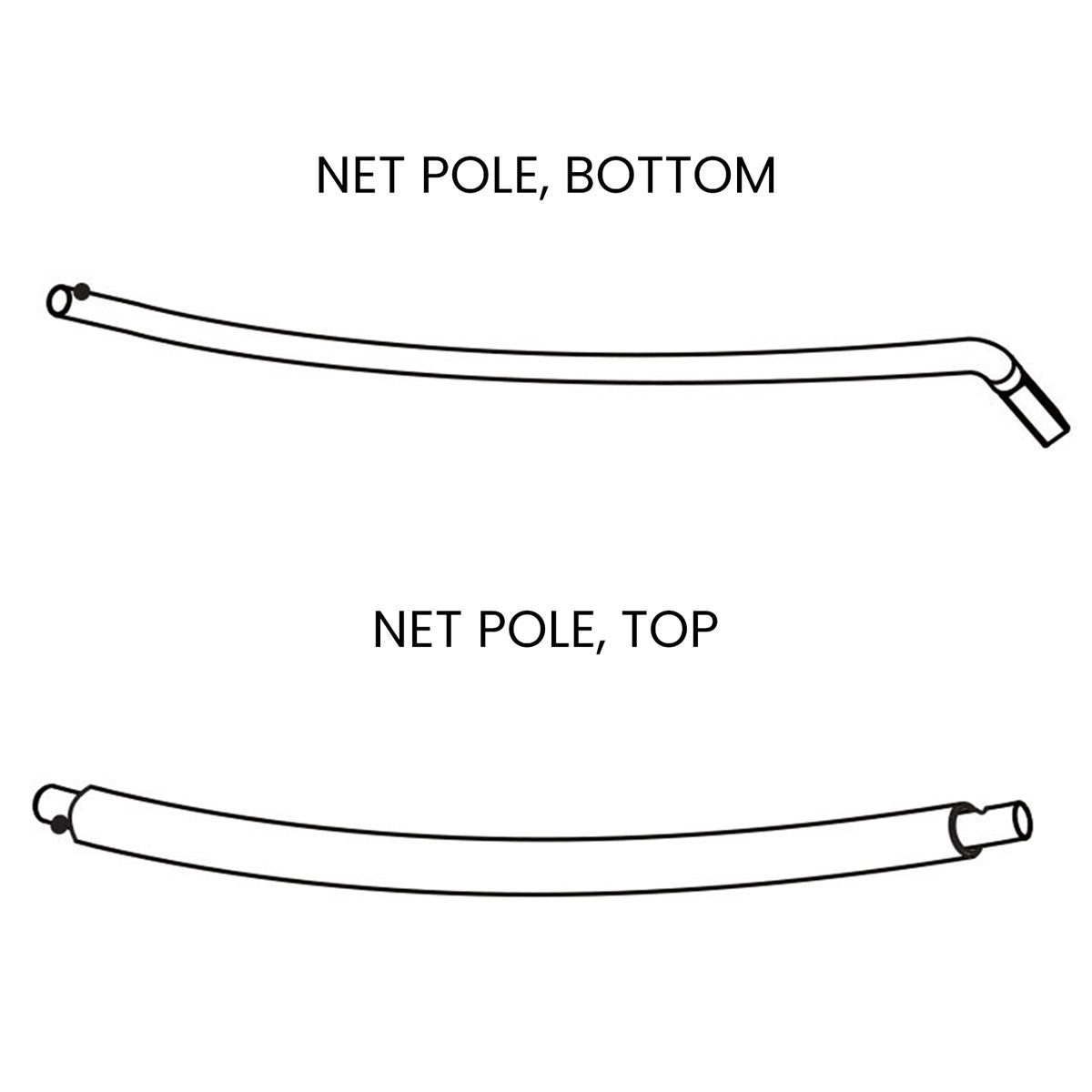 Net Pole Set 10ft -16ft (HyperJump3, 1xTop 1xBottom)