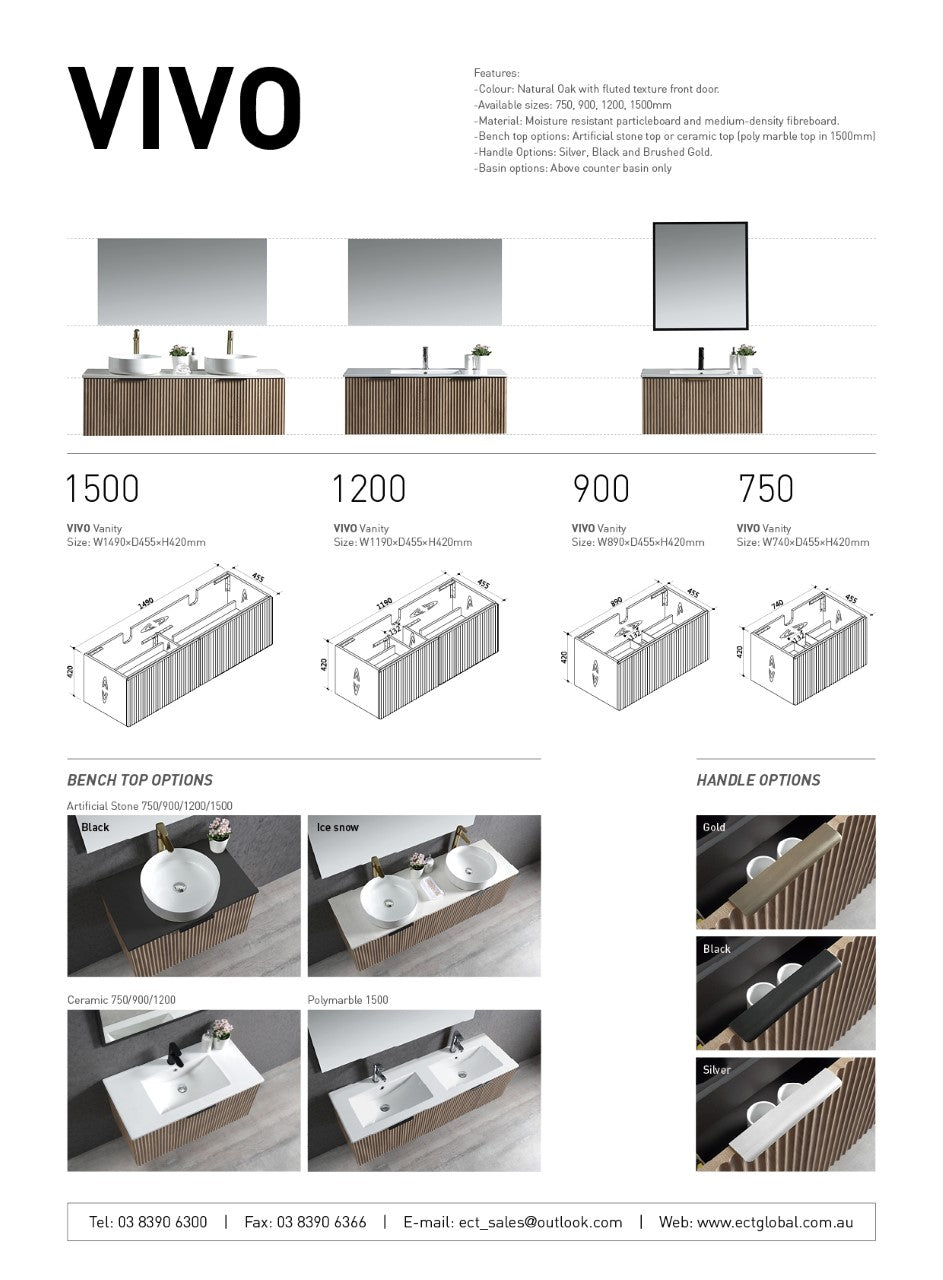 VIVO Wall Hung Vanity