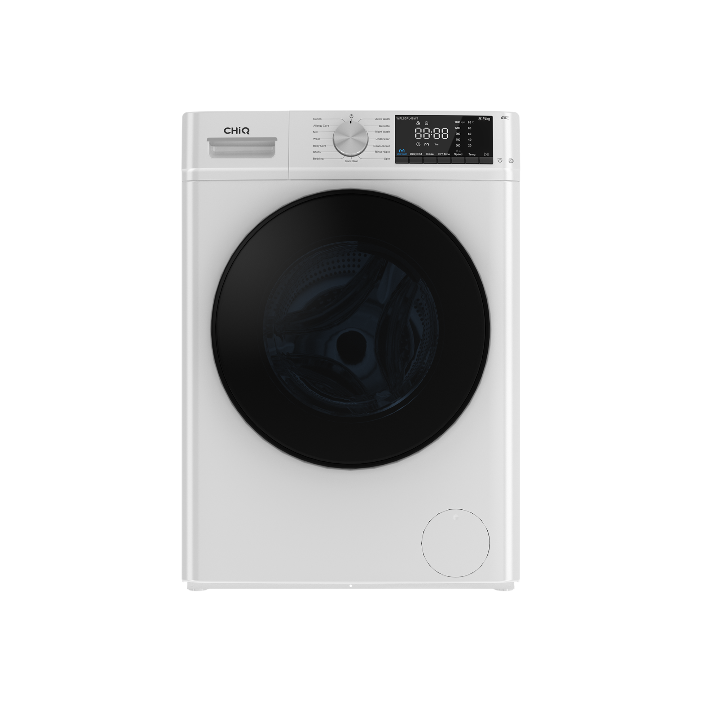 CHiQ 8.5kg Front Load Washer White