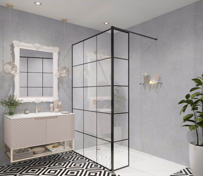 White Concrete wet wall panels