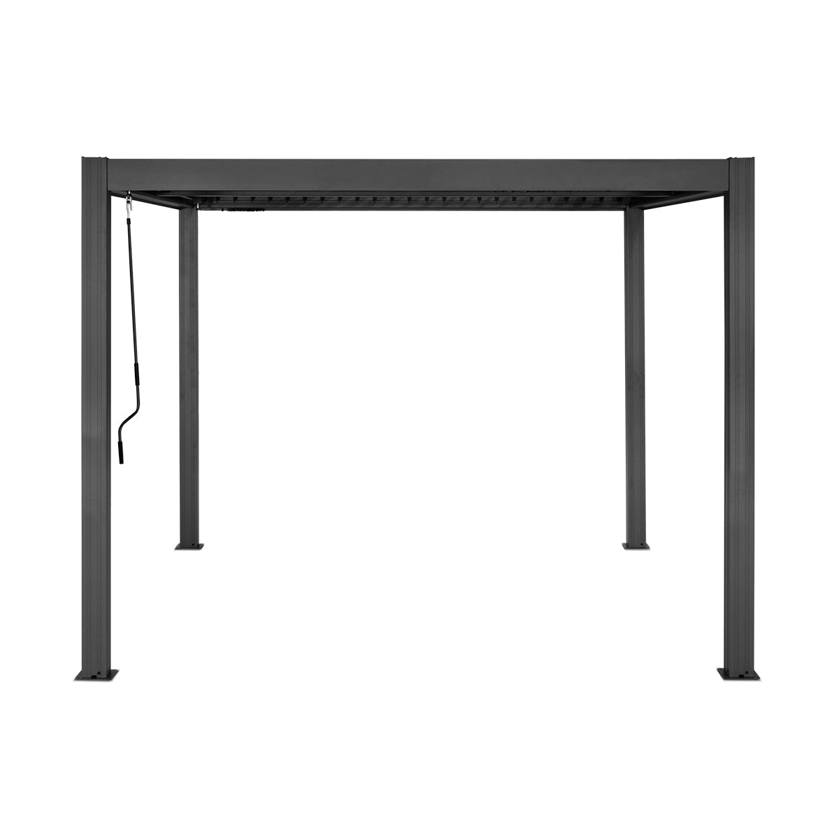 Yardtopia Elmont 3m x 3m Aluminium Adjustable Louvre Pergola (Charcoal Grey)