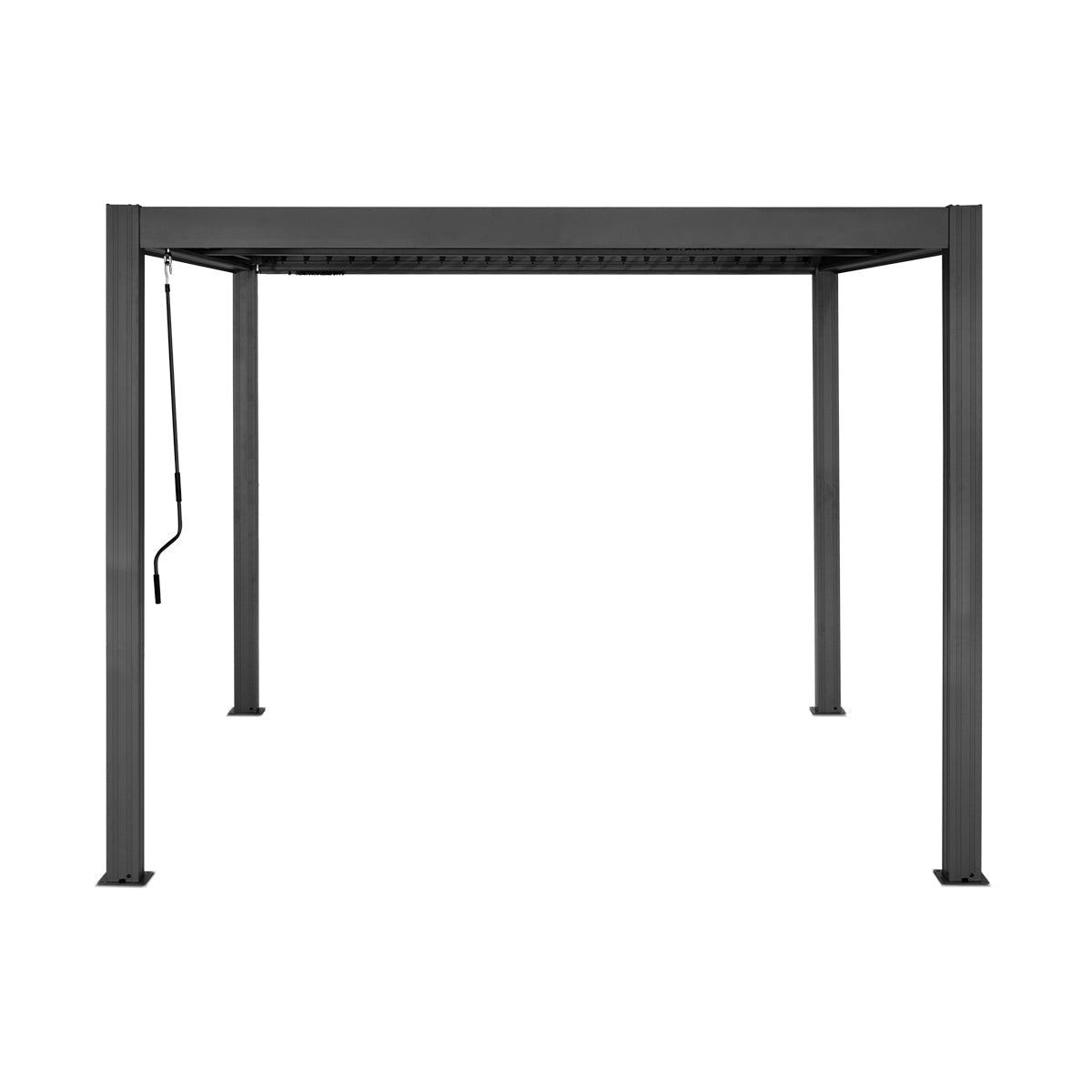 Yardtopia Elmont 3m x 3m Aluminium Adjustable Louvre Pergola (Charcoal Grey)