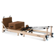 Lifespan Fitness Contour Folding Wooden Pilates Reformer Machine Set (Espresso)