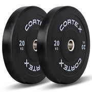 CORTEX Black Series V3 Rubber Olympic Bumper Plate 50mm 20kg (2 Pack)