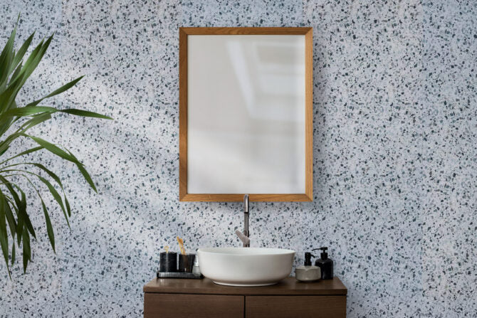 Blue Terrazzo Wet Wall Panel
