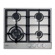 EURO 60CM GAS COOKTOP S/S WITH WOK BURNER AND FRONT CONTROLS