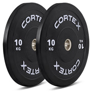 CORTEX Black Series V3 Rubber Olympic Bumper Plate 50mm 10kg (2 Pack)