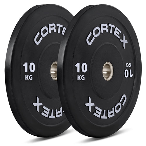 CORTEX Black Series V3 Rubber Olympic Bumper Plate 50mm 10kg (2 Pack)