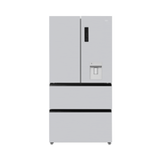 CHiQ 505L French Door Fridge White Steel CFD504NWSD front closed