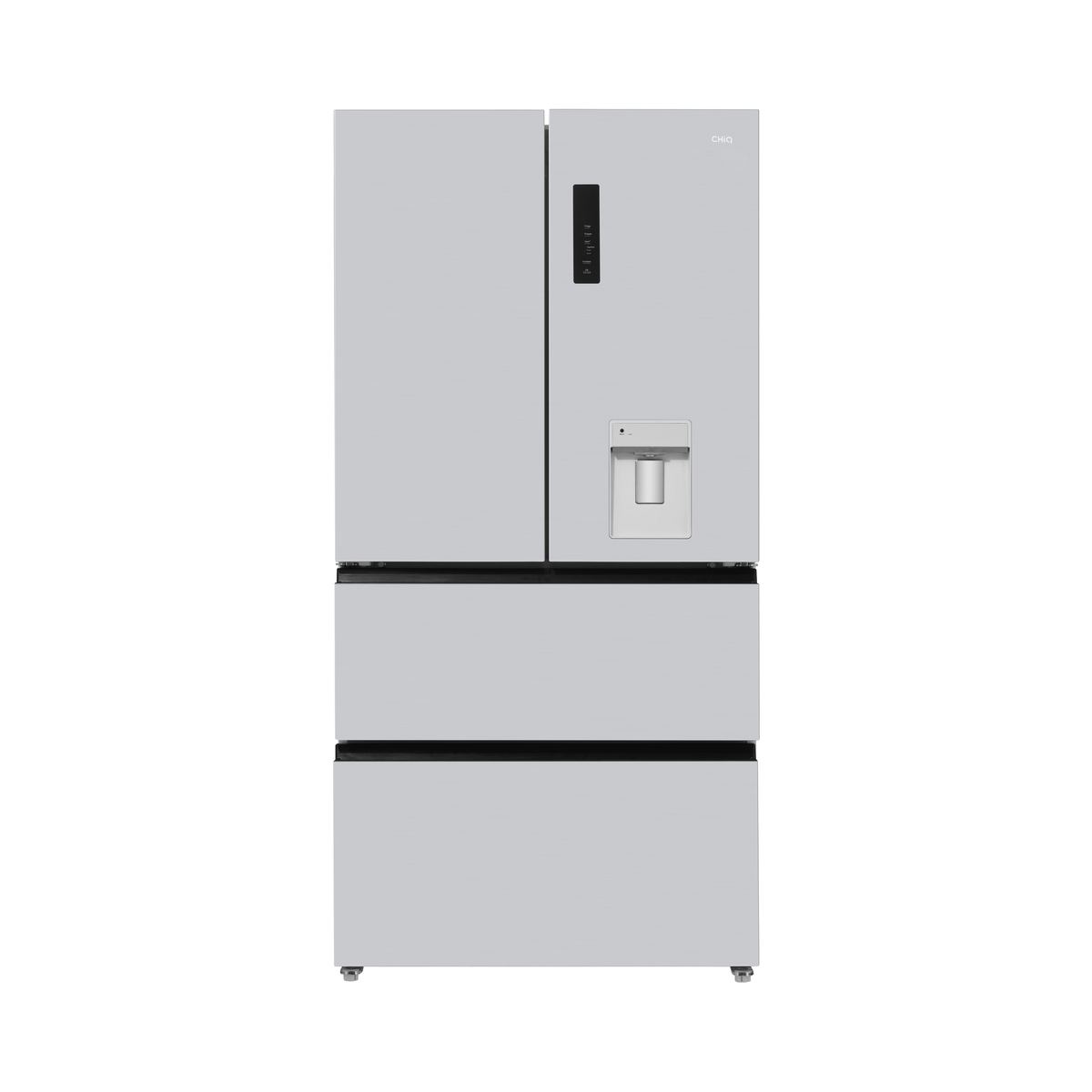 CHiQ 505L French Door Fridge White Steel CFD504NWSD front closed