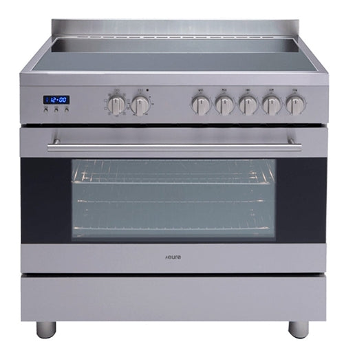 Euro 90cm Freestanding Electric Oven with Ceramic Hob S/S