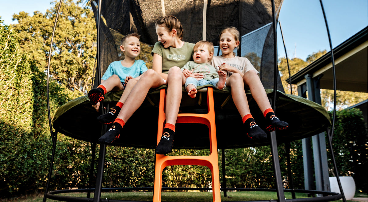 Vuly trampoline ladder in use